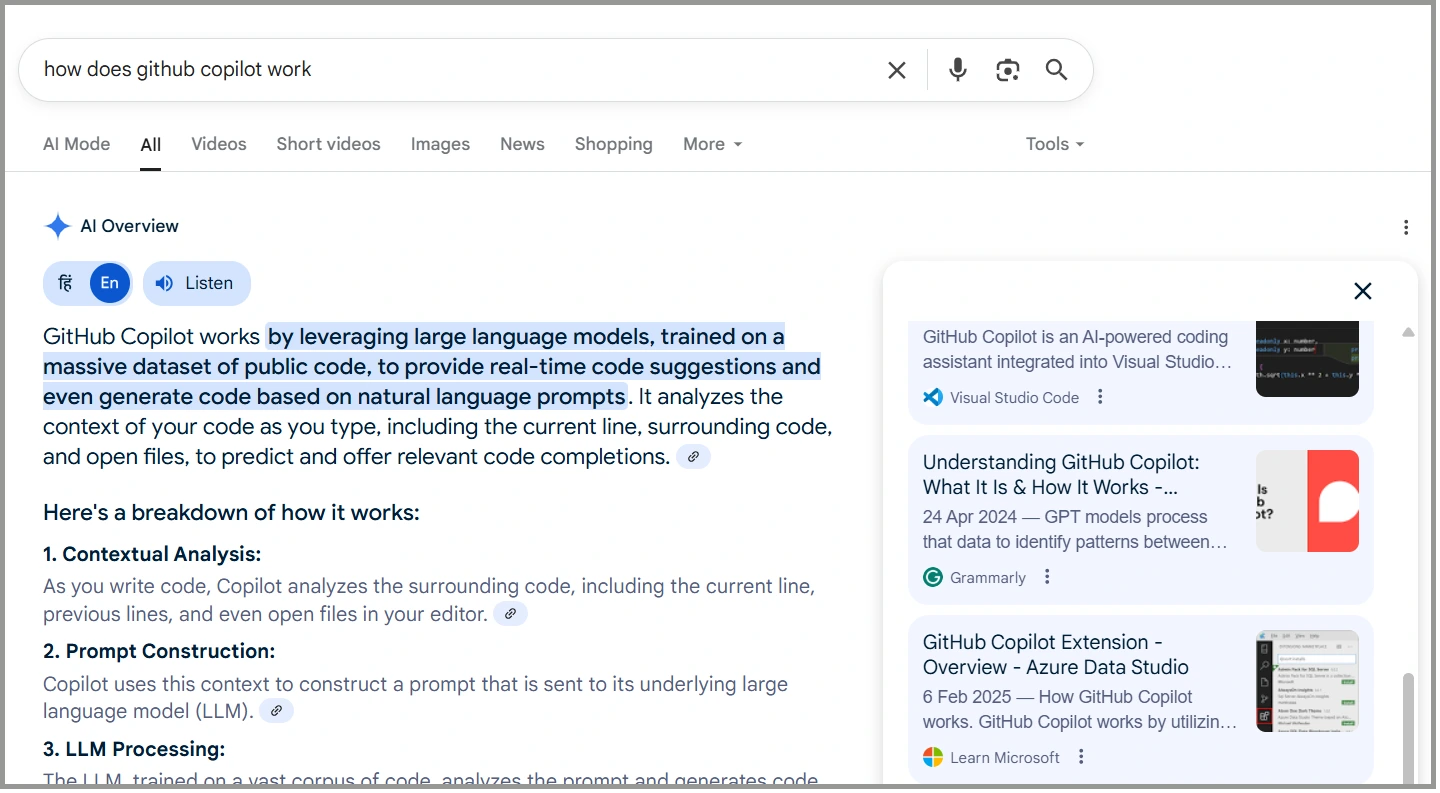 aeo vs seo - aeo content example