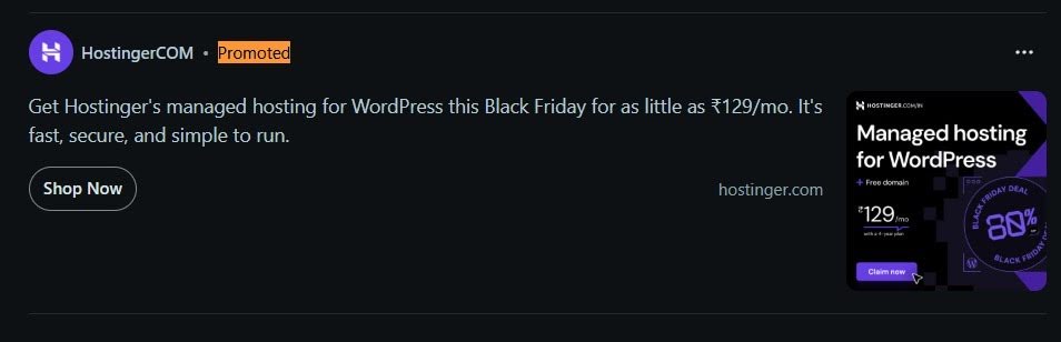 Reddit Ads on a reddit post