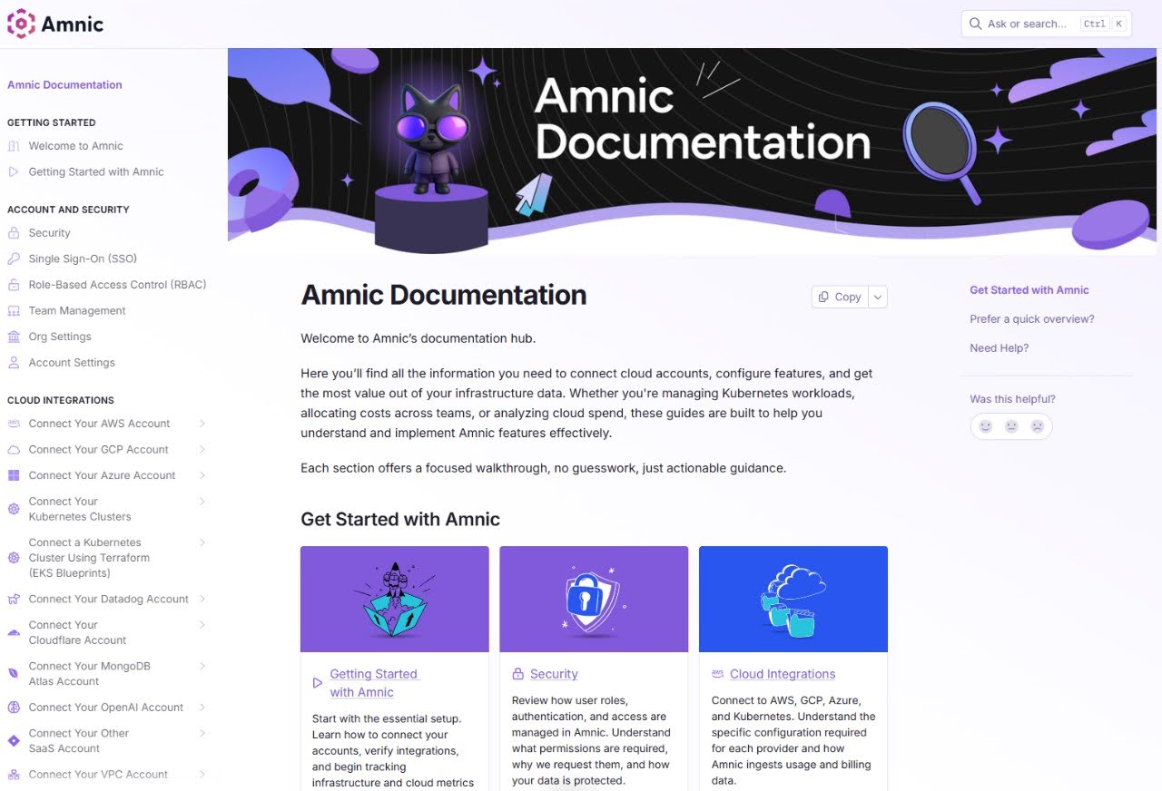 Amnic documentation page