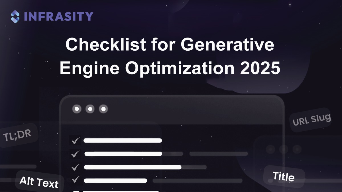 Checklist for Generative Engine Optimization 2025