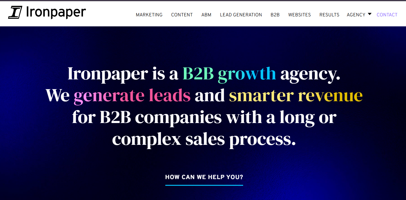 Ironpapaper homepage