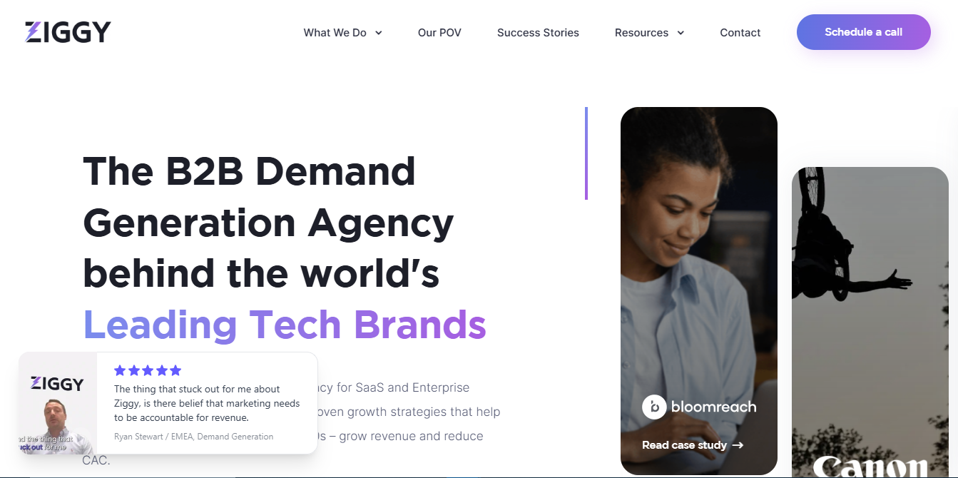 Ziggy Agency homepage