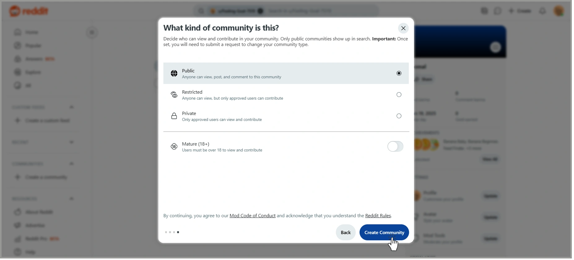 how to create a reddit account - add privacy