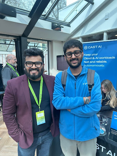 Cast.ai booth with Kunal