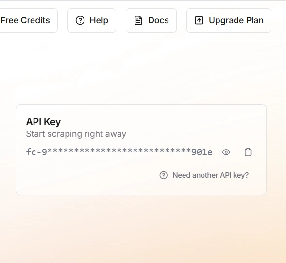 firedcrawl.dev api key for generating llms.txt