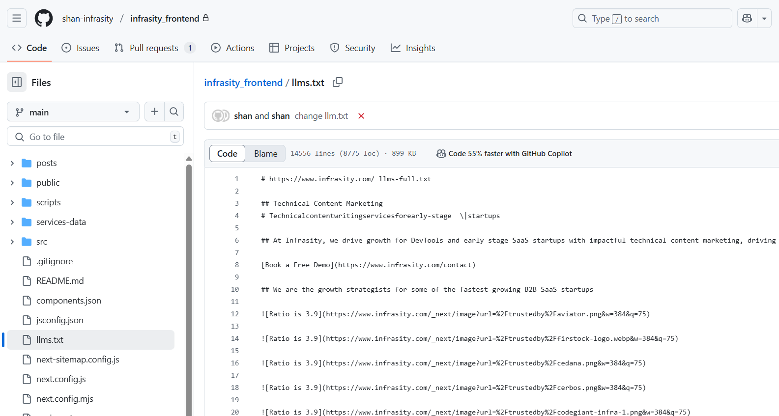 llms.txt - github