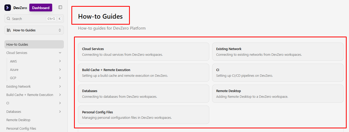 DevZero's How-to Guides made by Infrasity