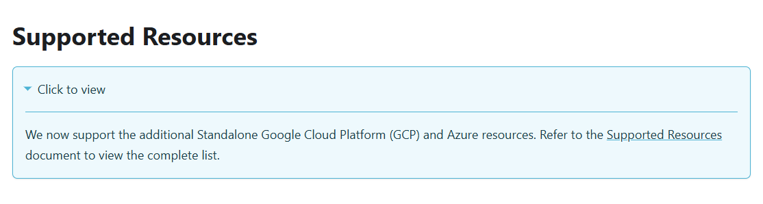 product release notes supported resources