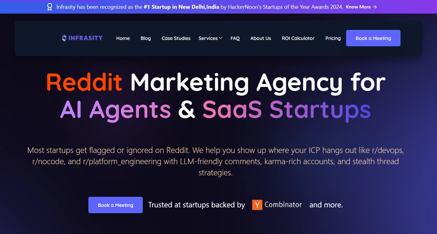 infrasity is a reddit marketing agency for b2b saas startups