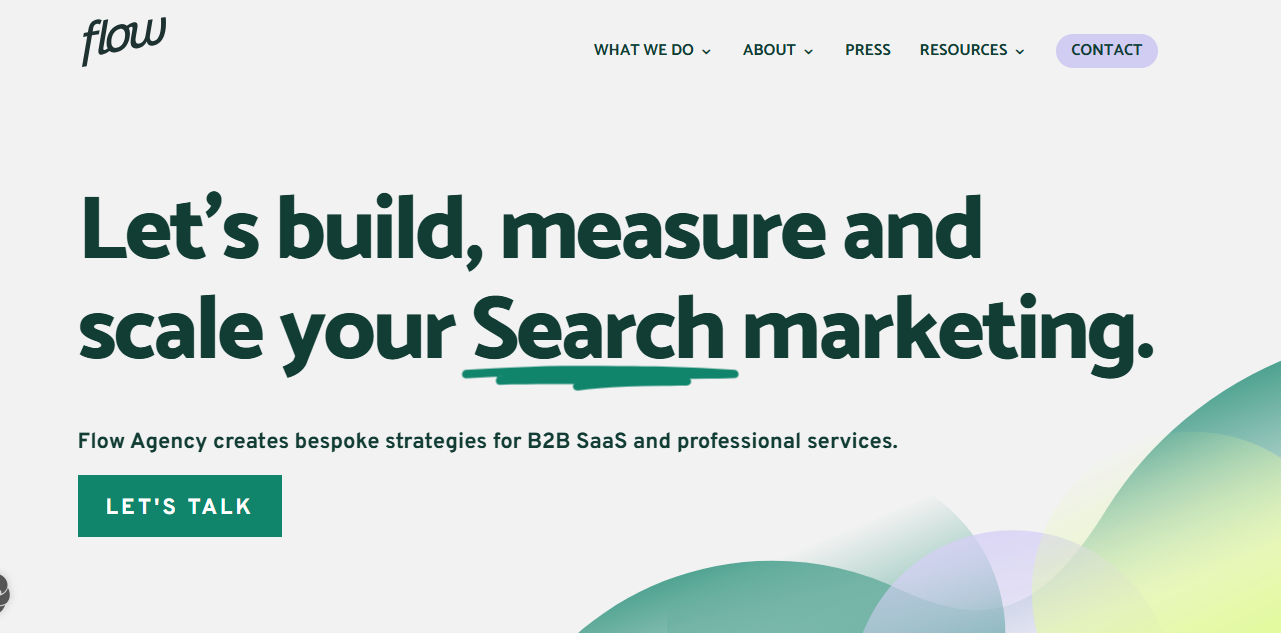 Flow Agency homepage