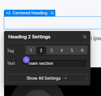 Element Settings