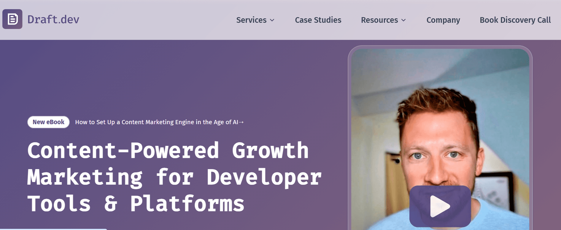 Draft.dev's homepage