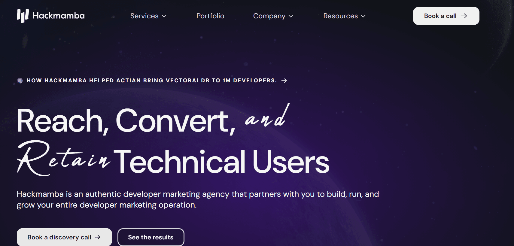Hackmamba's homepage