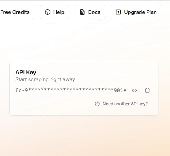 firedcrawl.dev api key for generating llms.txt
