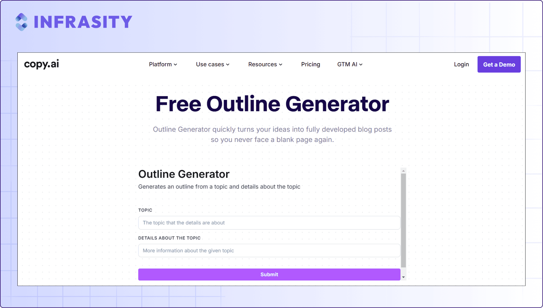 copyai free outline generator