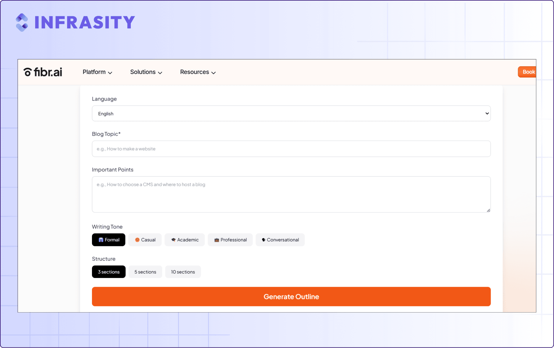 fibr ai free outline generator