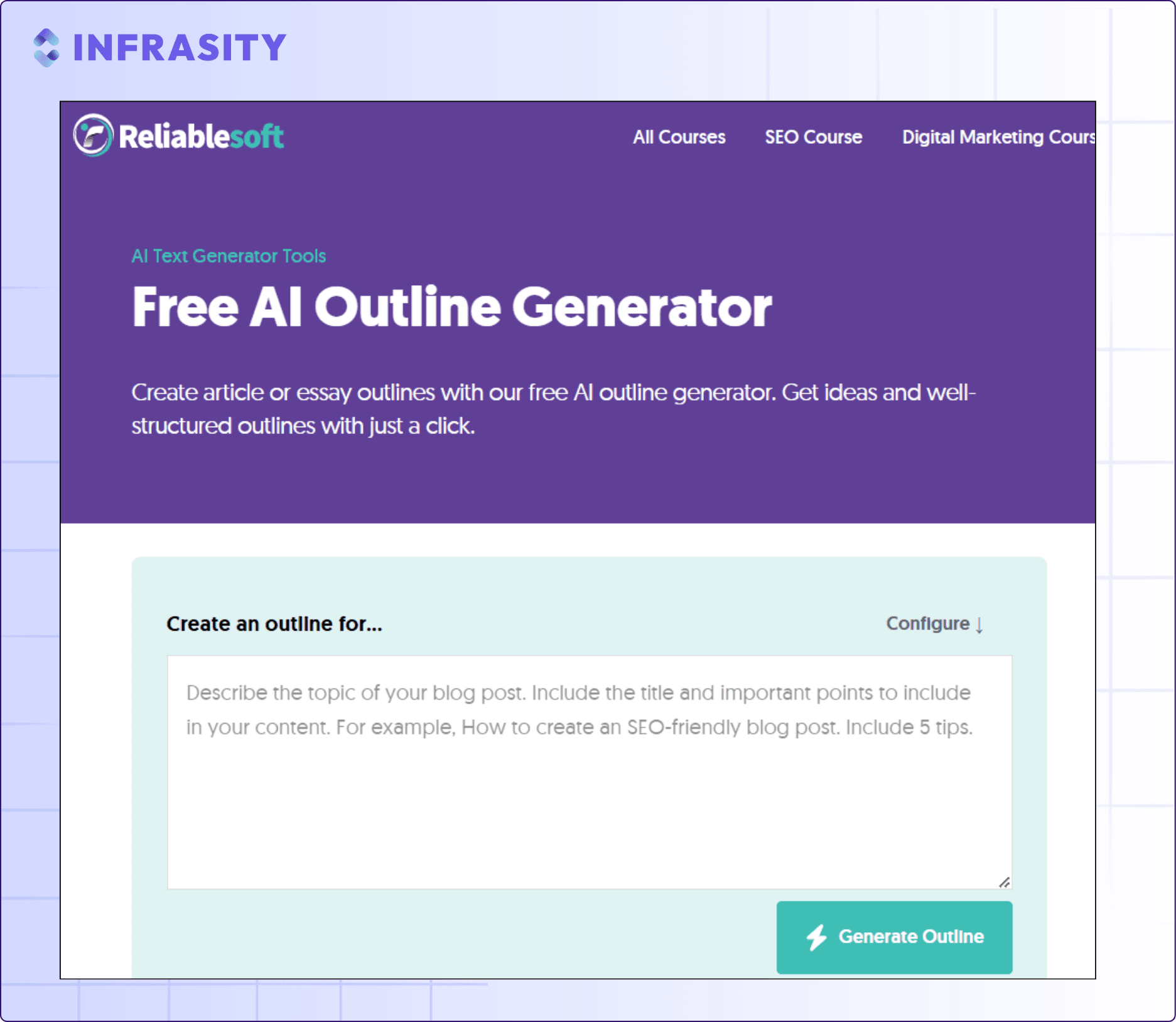 reliablesoft free outline generator
