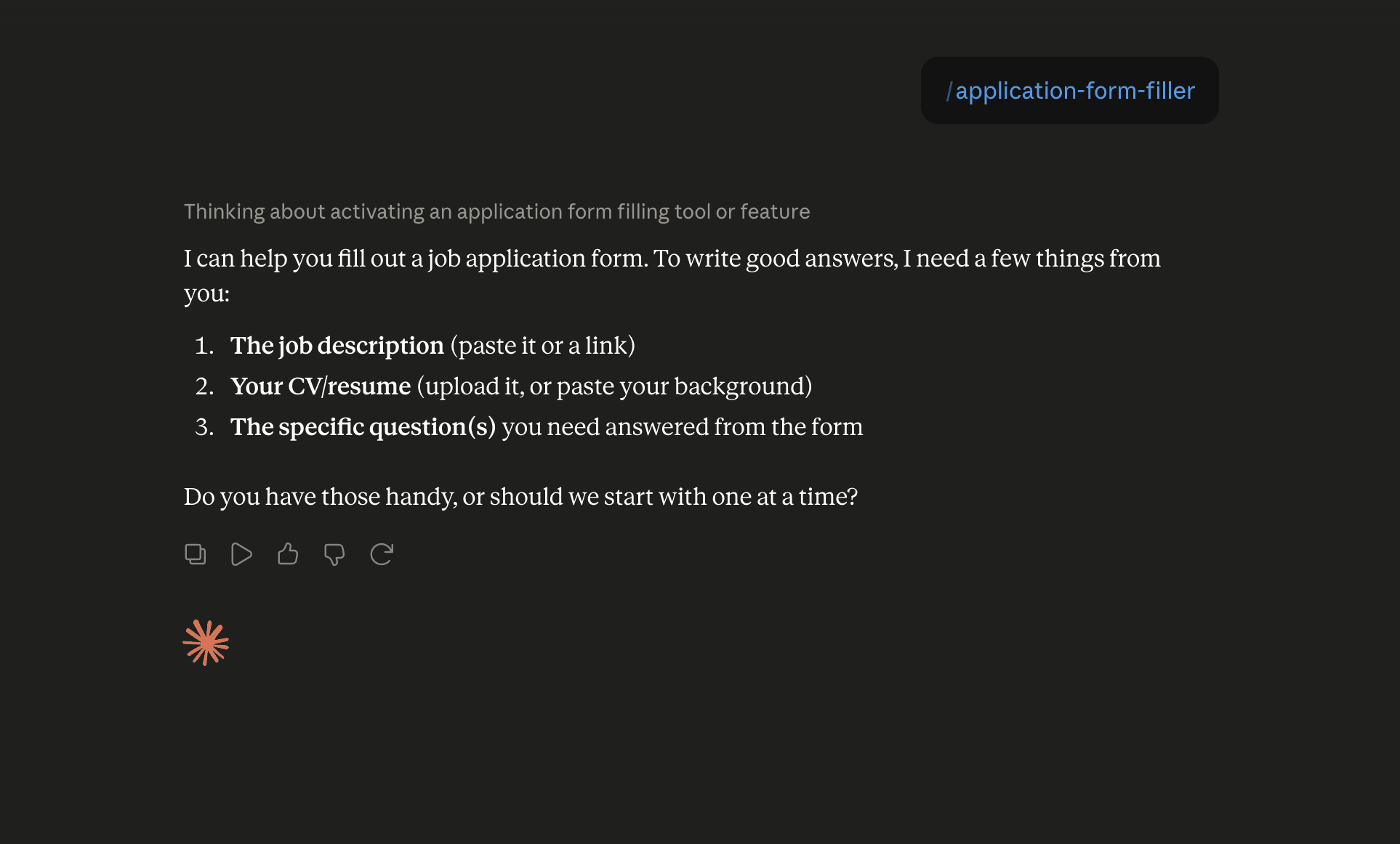 Step 6: Run the application-form-filler skill in Claude