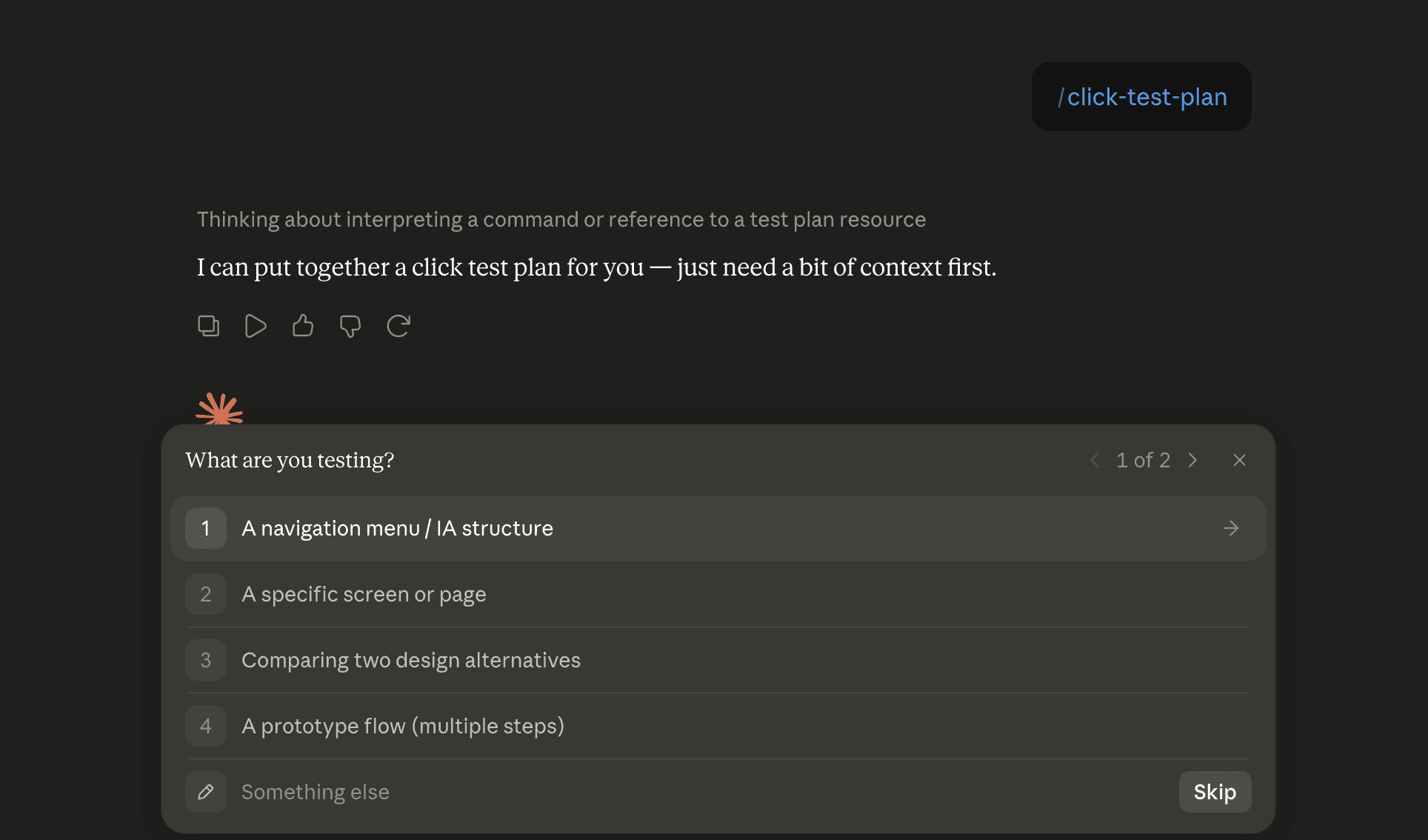 Step 6: Run the click-test-plan skill in Claude