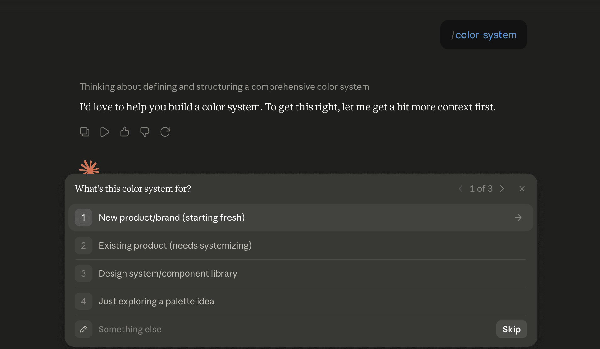 Step 6: Run the color-system skill in Claude