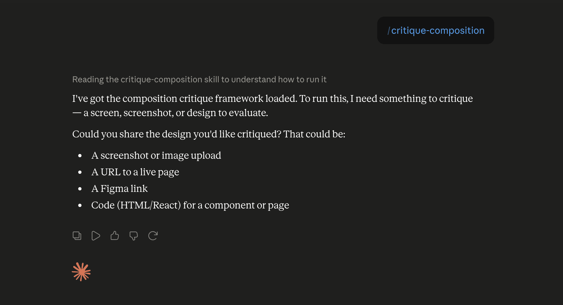 Step 6: Run the critique-composition skill in Claude