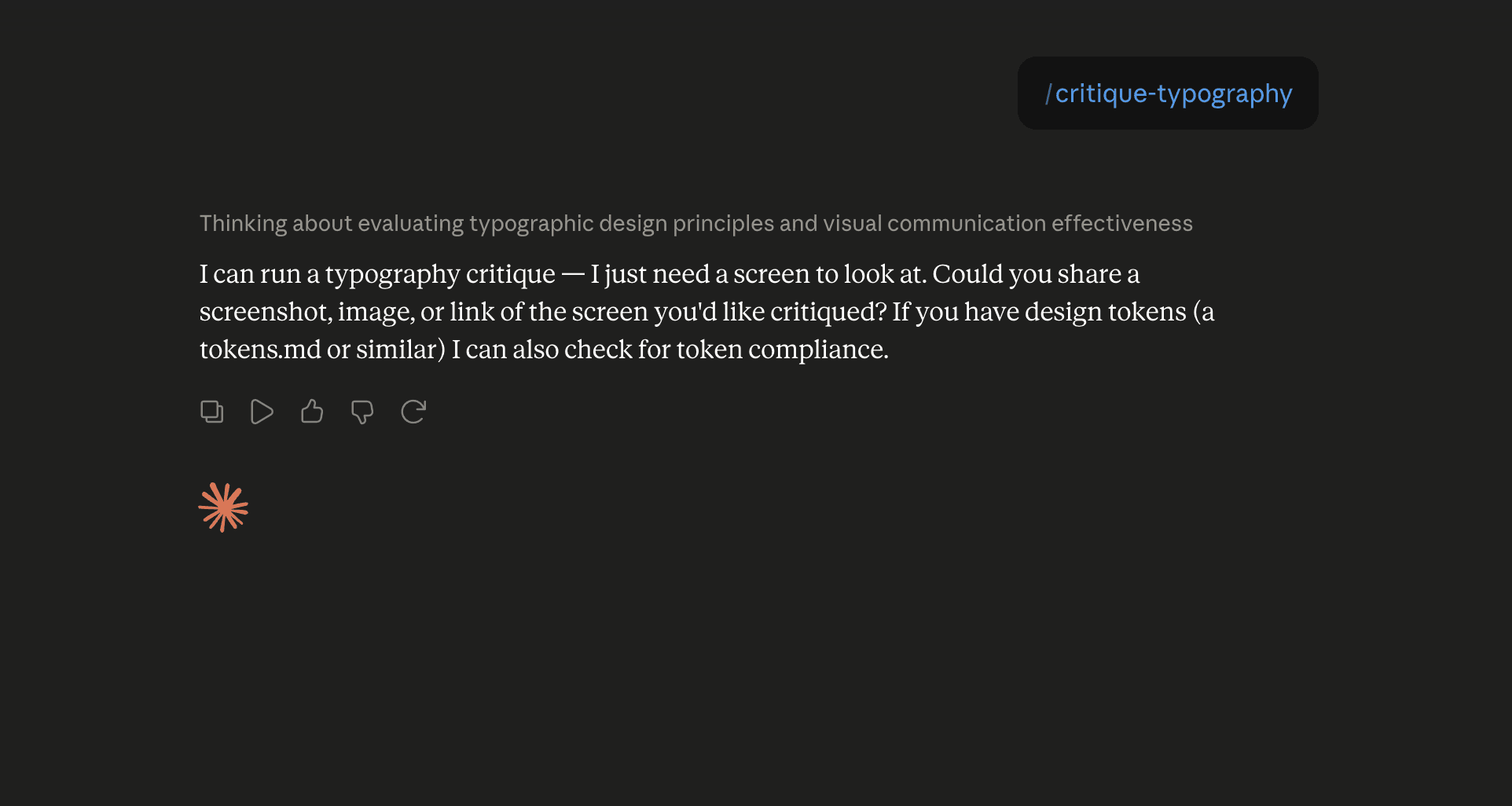 Step 6: Run the critique-typography skill in Claude