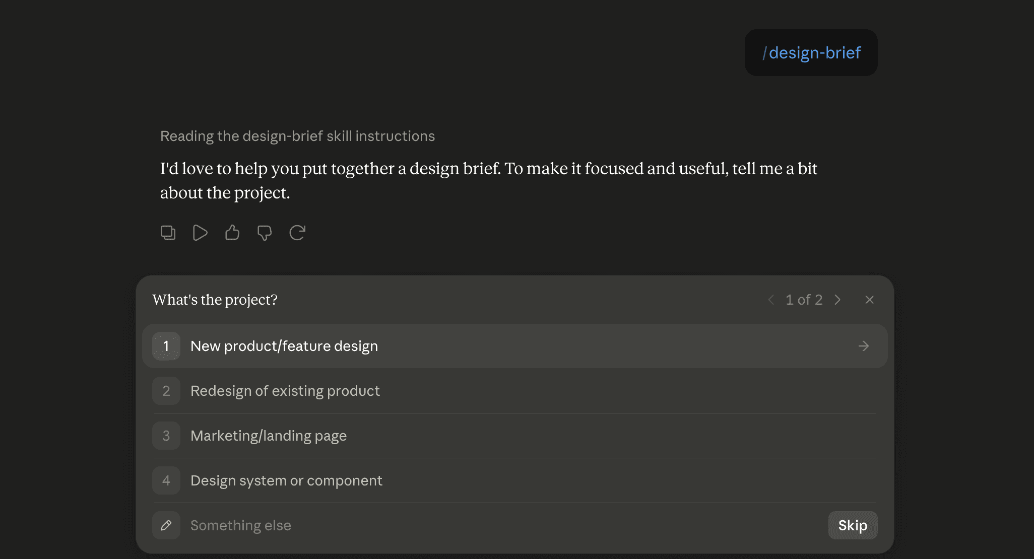 Step 6: Run the design-brief skill in Claude