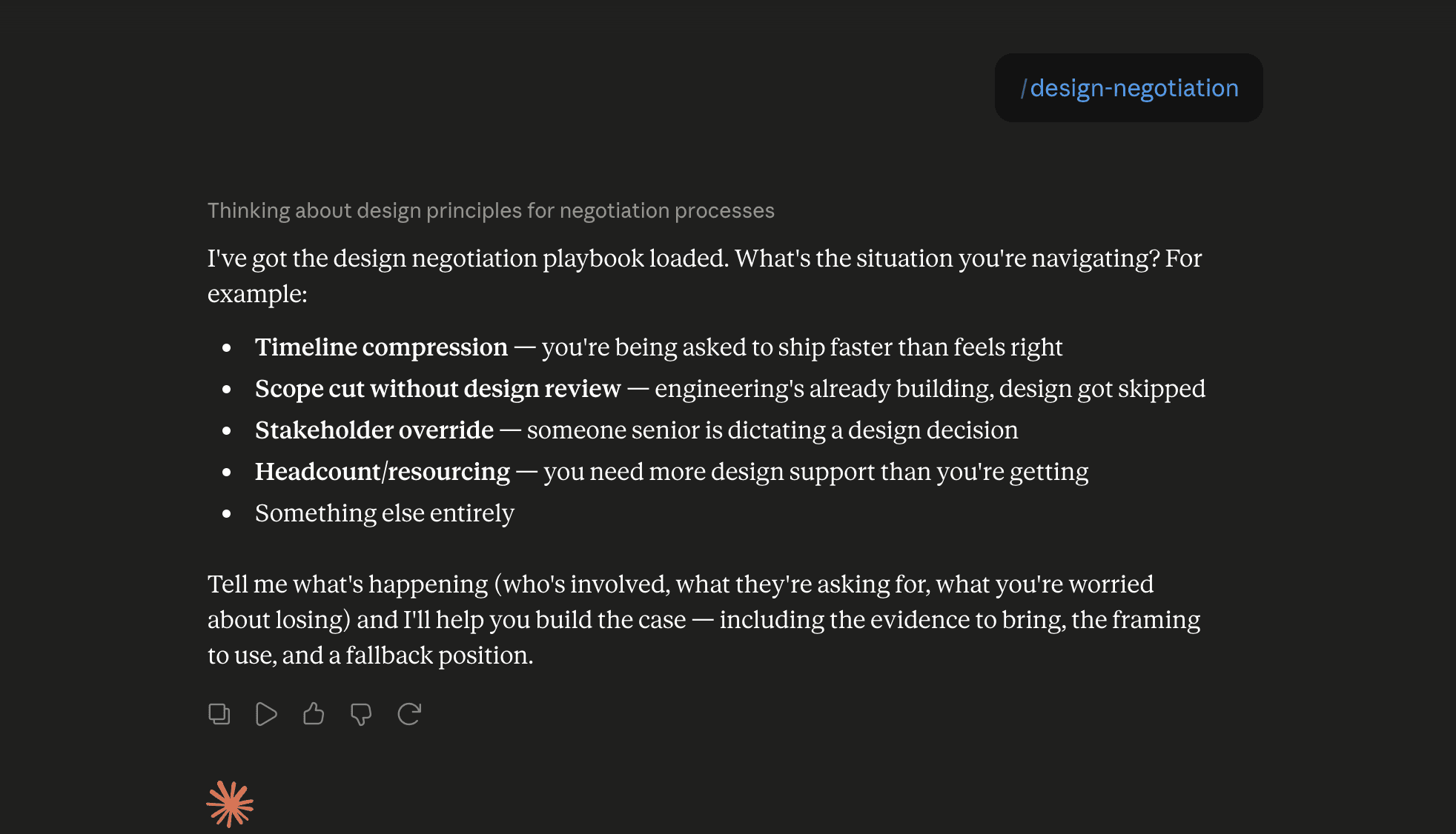Step 6: Run the design-negotiation skill in Claude