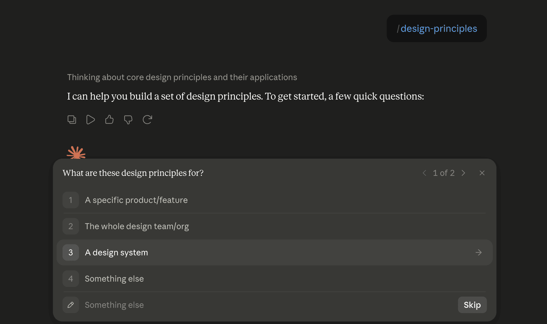 Step 6: Run the design-principles skill in Claude