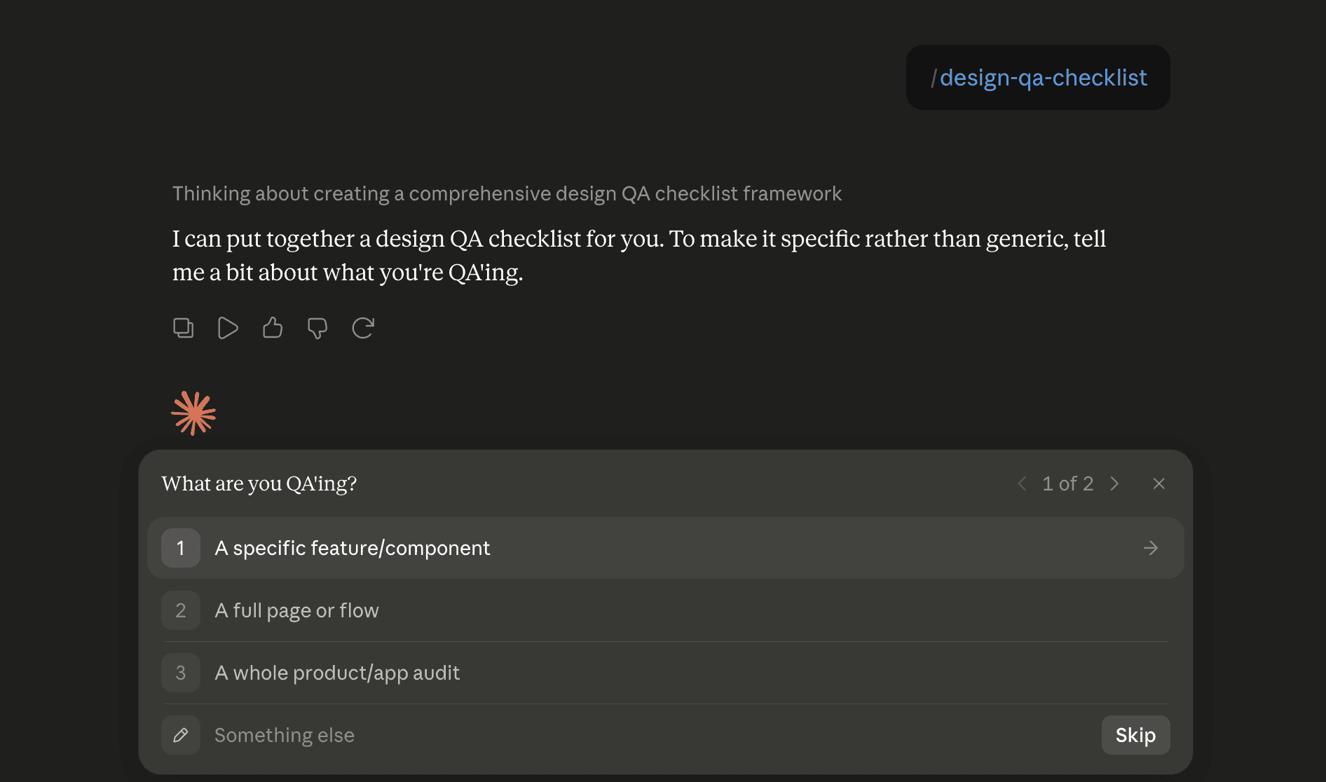 Step 6: Run the design-qa-checklist skill in Claude