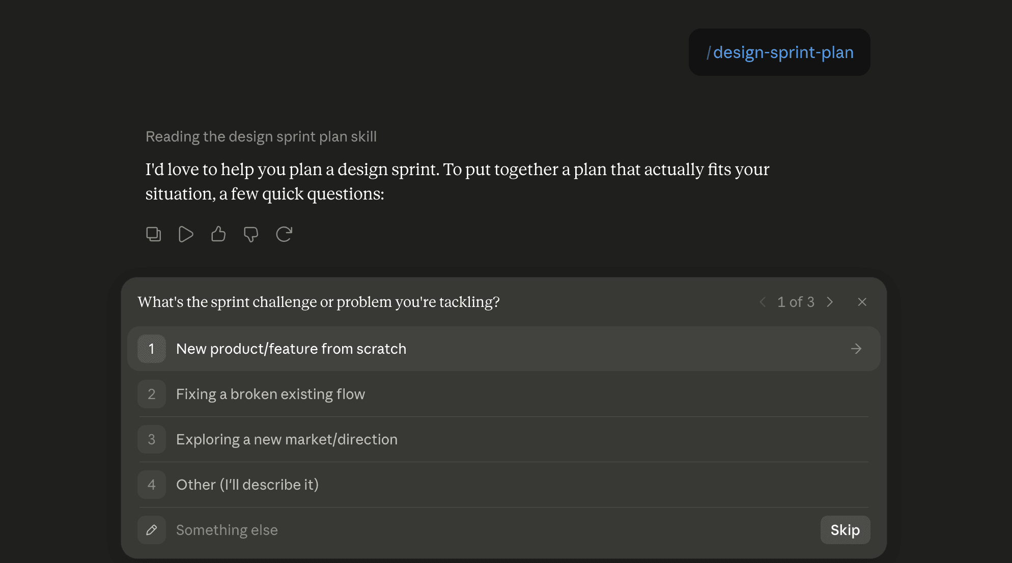 Step 6: Run the design-sprint-plan skill in Claude