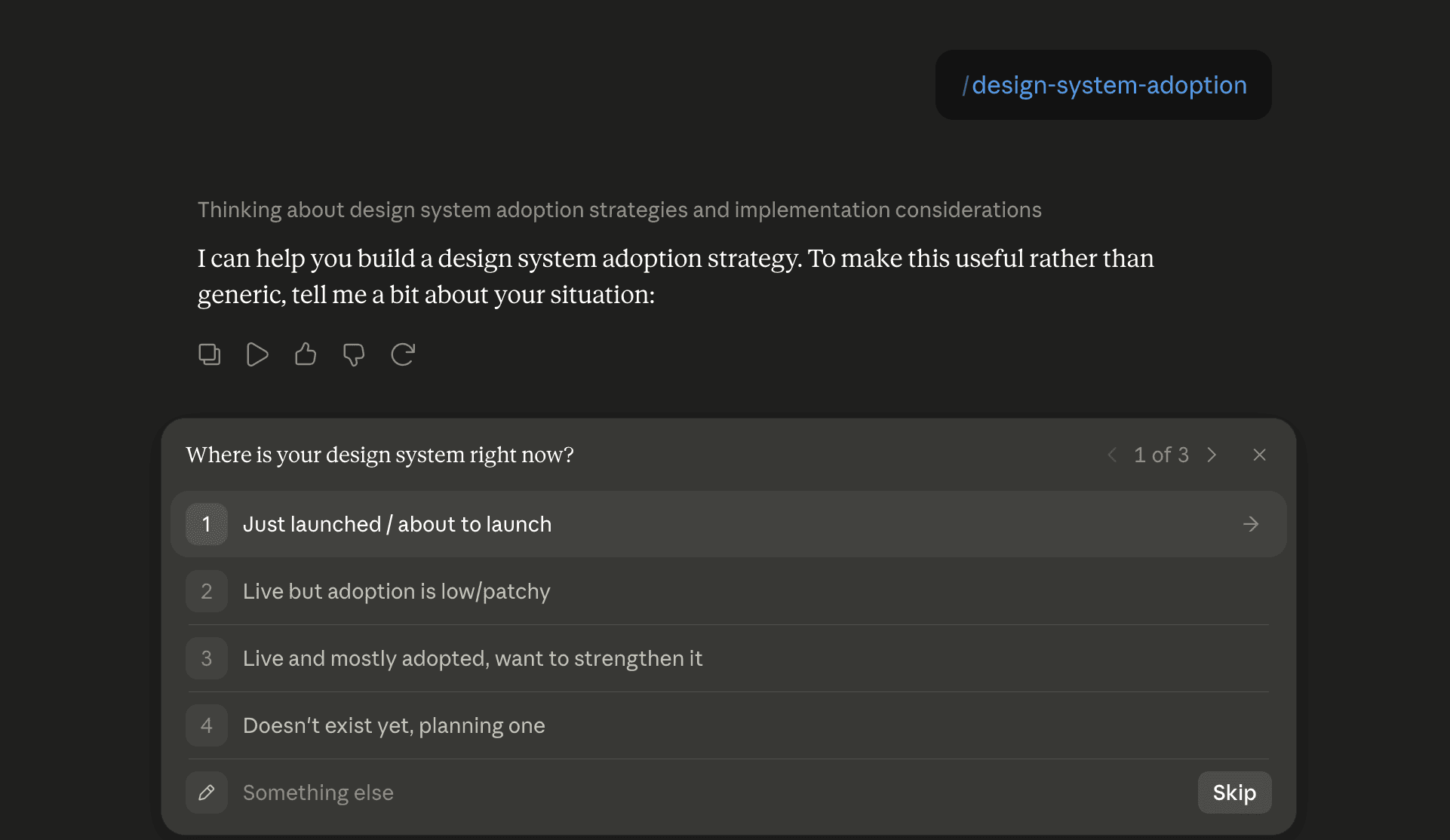 Step 6: Run the design-system-adoption skill in Claude