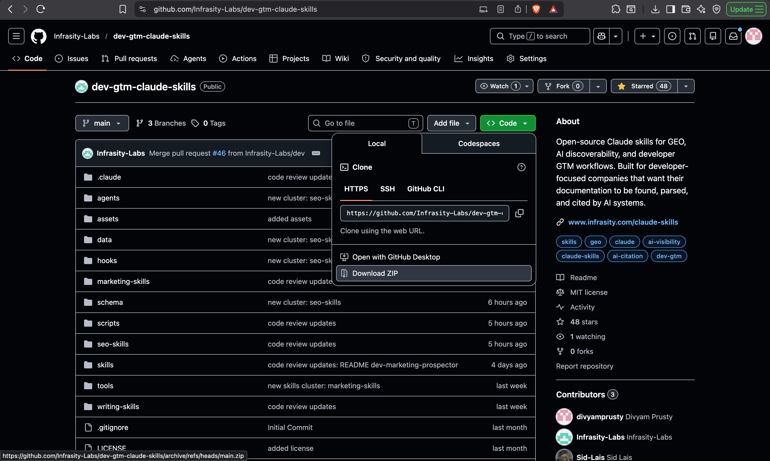 Step 1: Open the GitHub repo