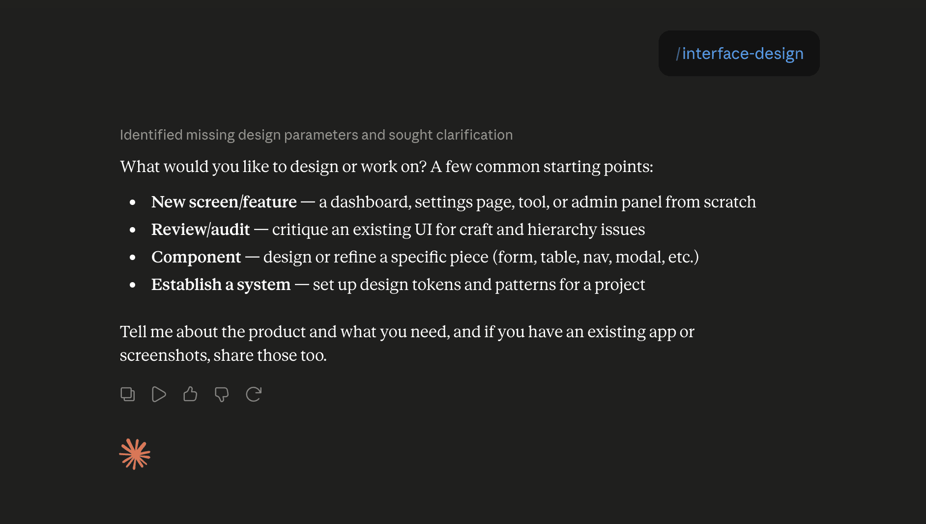 Step 6: Run the interface-design skill in Claude