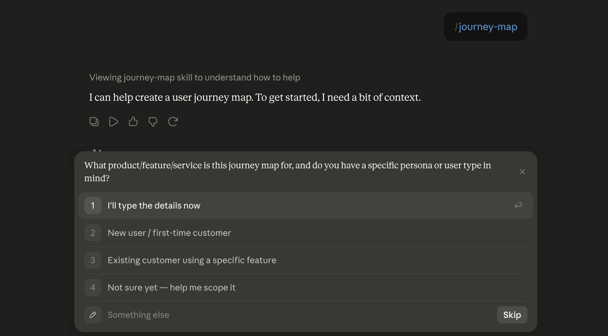 Step 6: Run the journey-map skill in Claude
