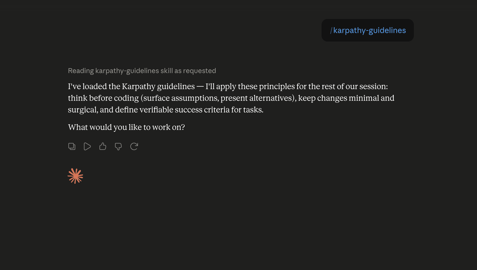 Step 6: Run the karpathy-guidelines skill in Claude