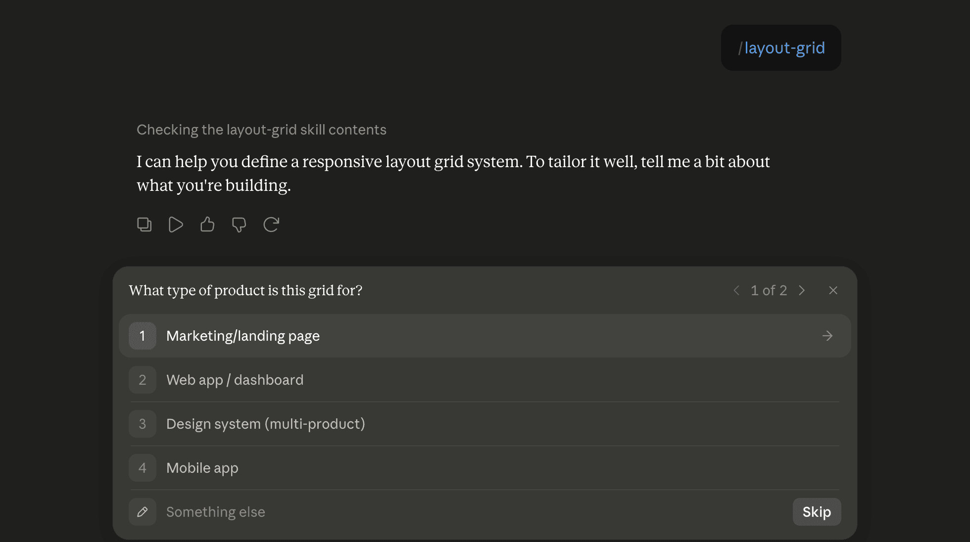 Step 6: Run the layout-grid skill in Claude