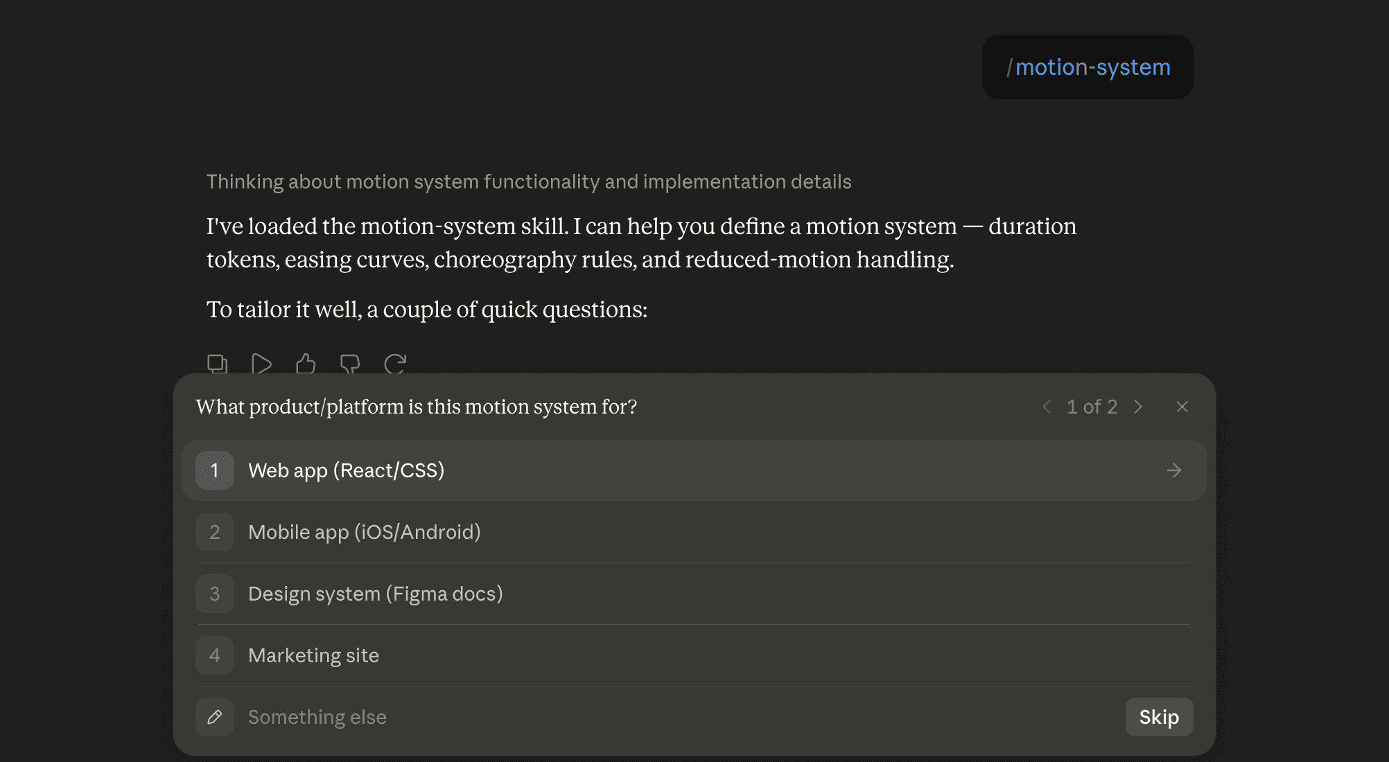 Step 6: Run the motion-system skill in Claude