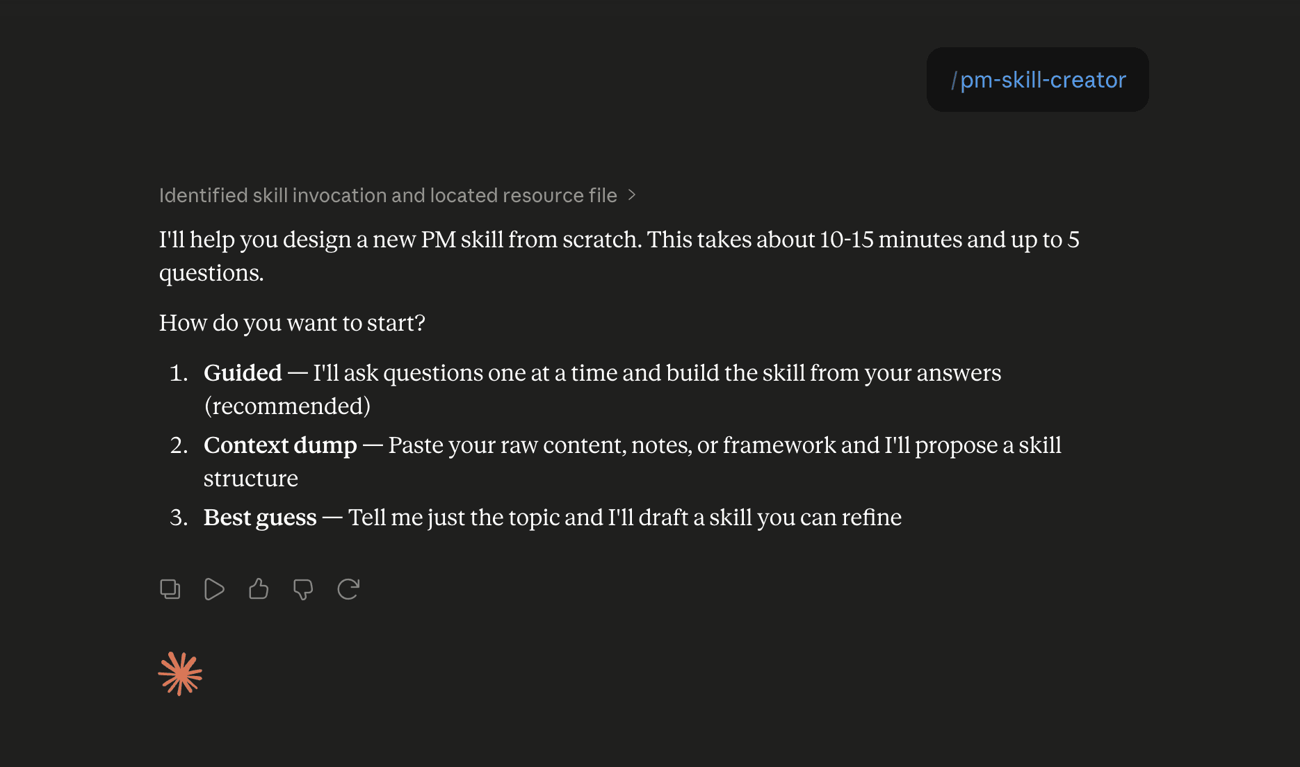 Step 6: Run the pm-skill-creator skill in Claude