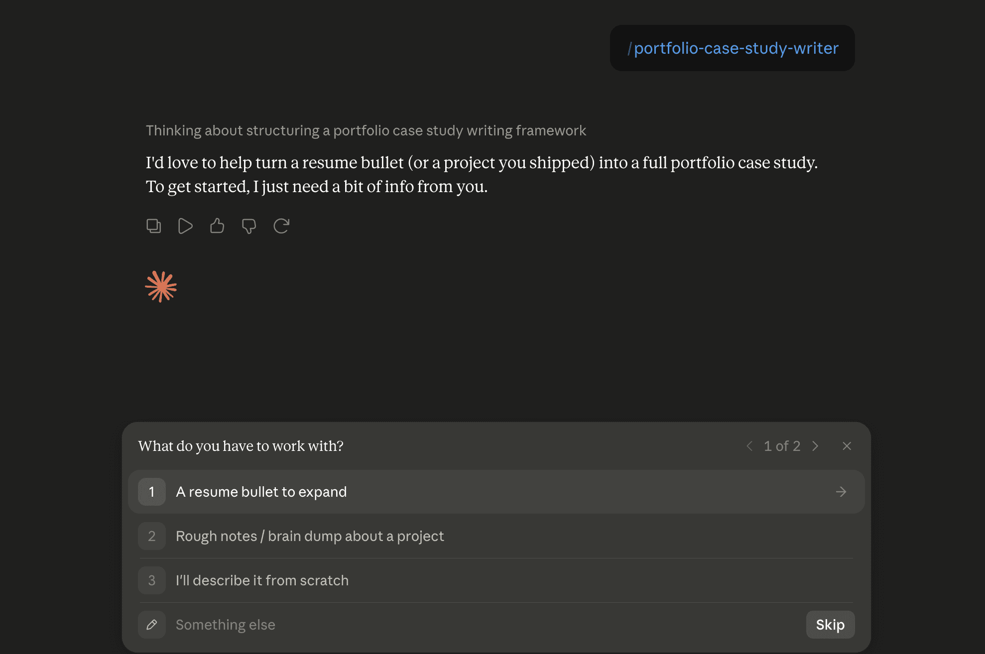 Step 6: Run the portfolio-case-study-writer skill in Claude
