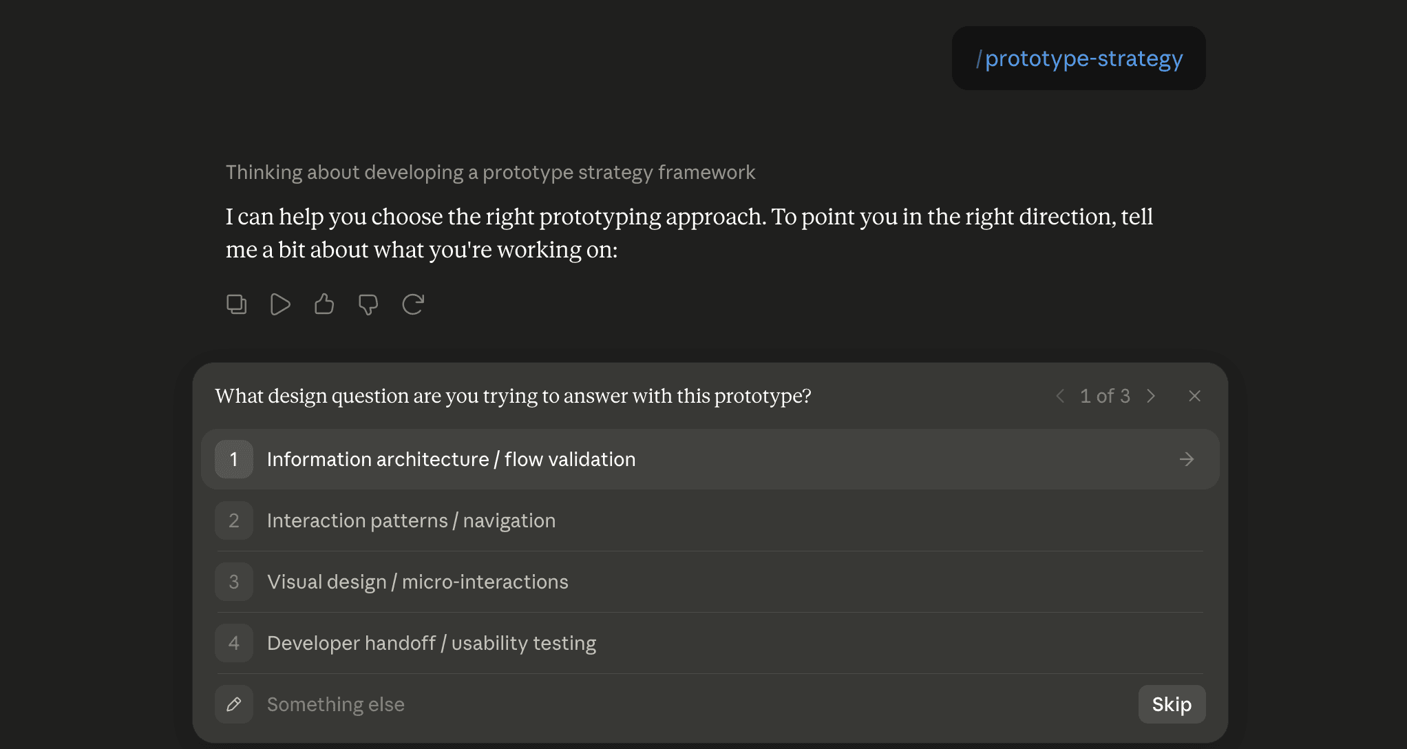 Step 6: Run the prototype-strategy skill in Claude
