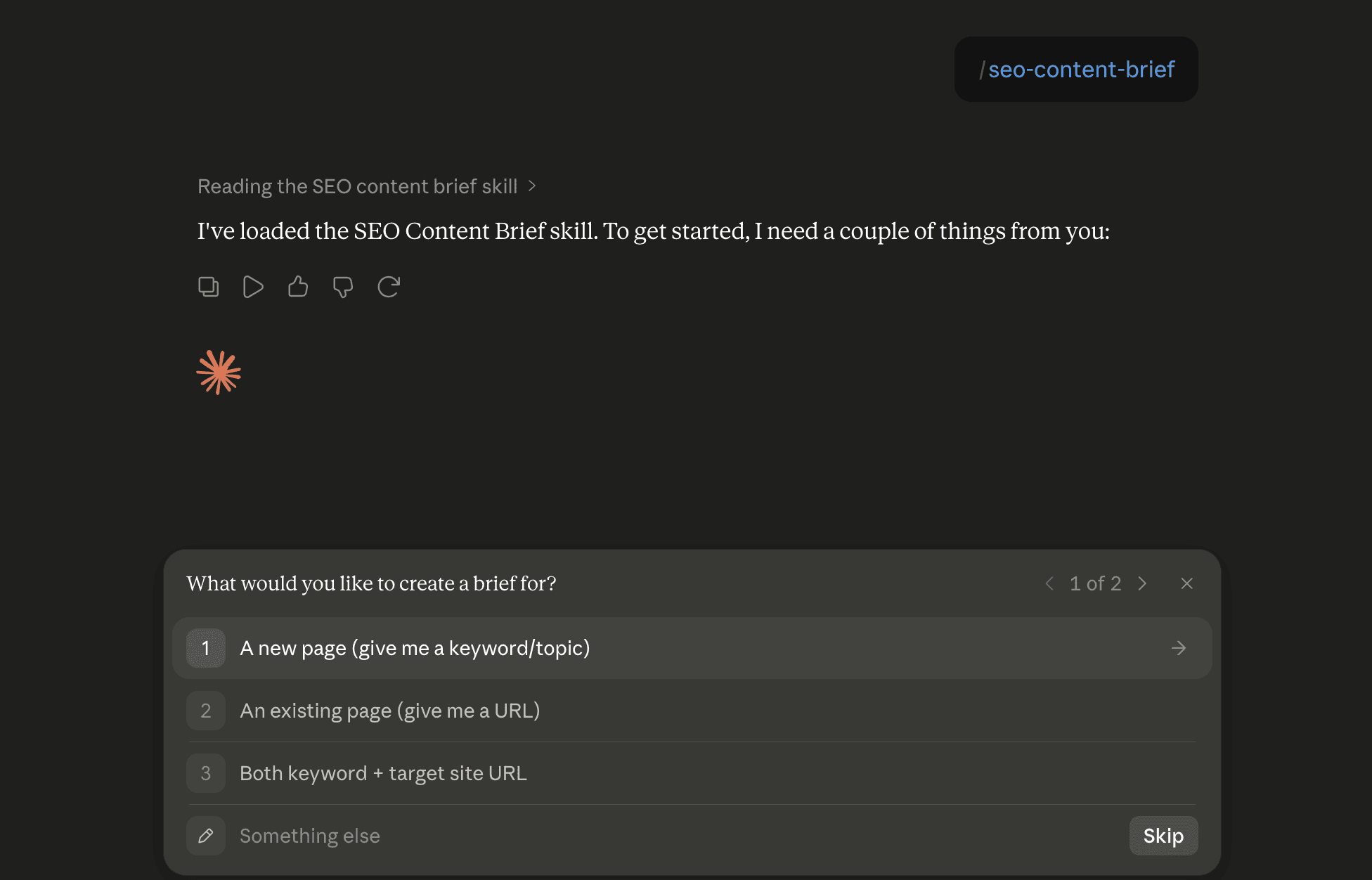 Step 6: Run the seo-content-brief skill in Claude