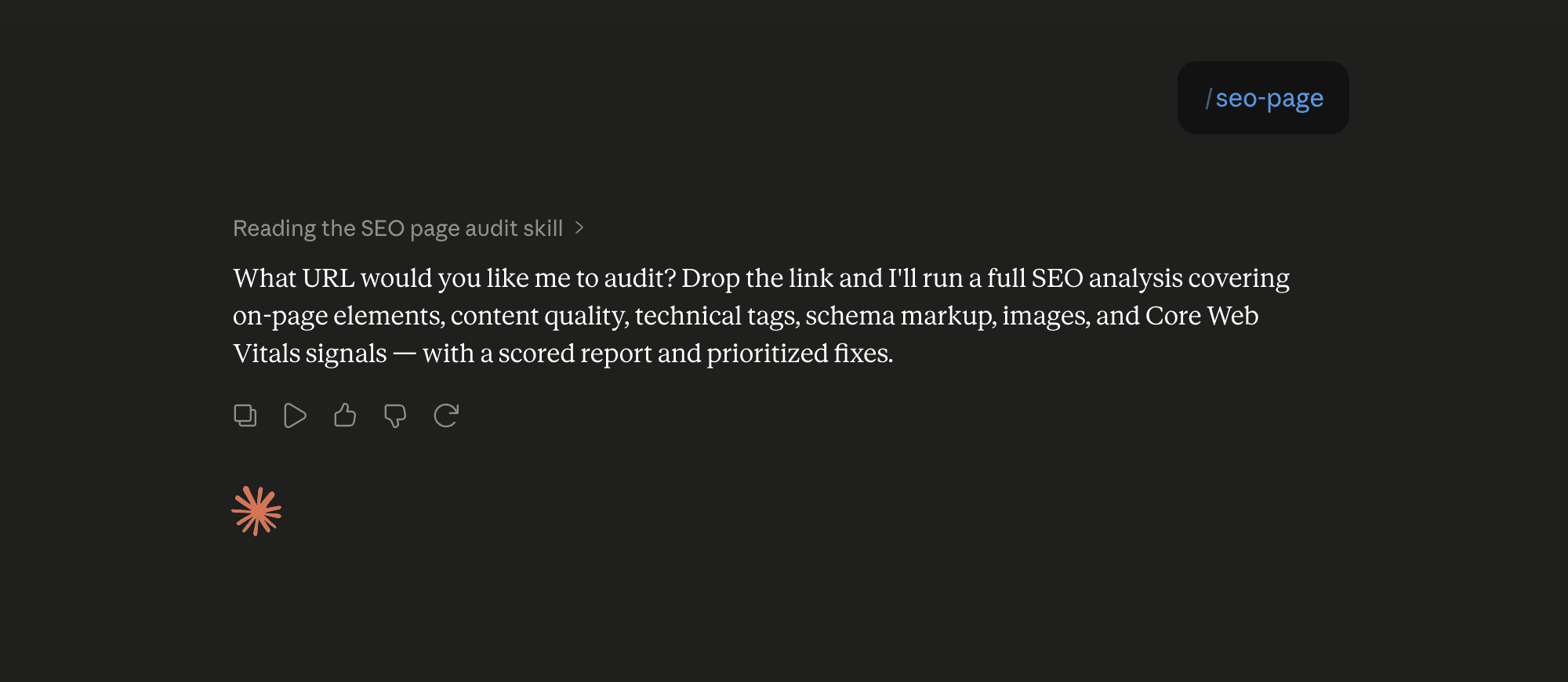 Step 6: Run the seo-page skill in Claude