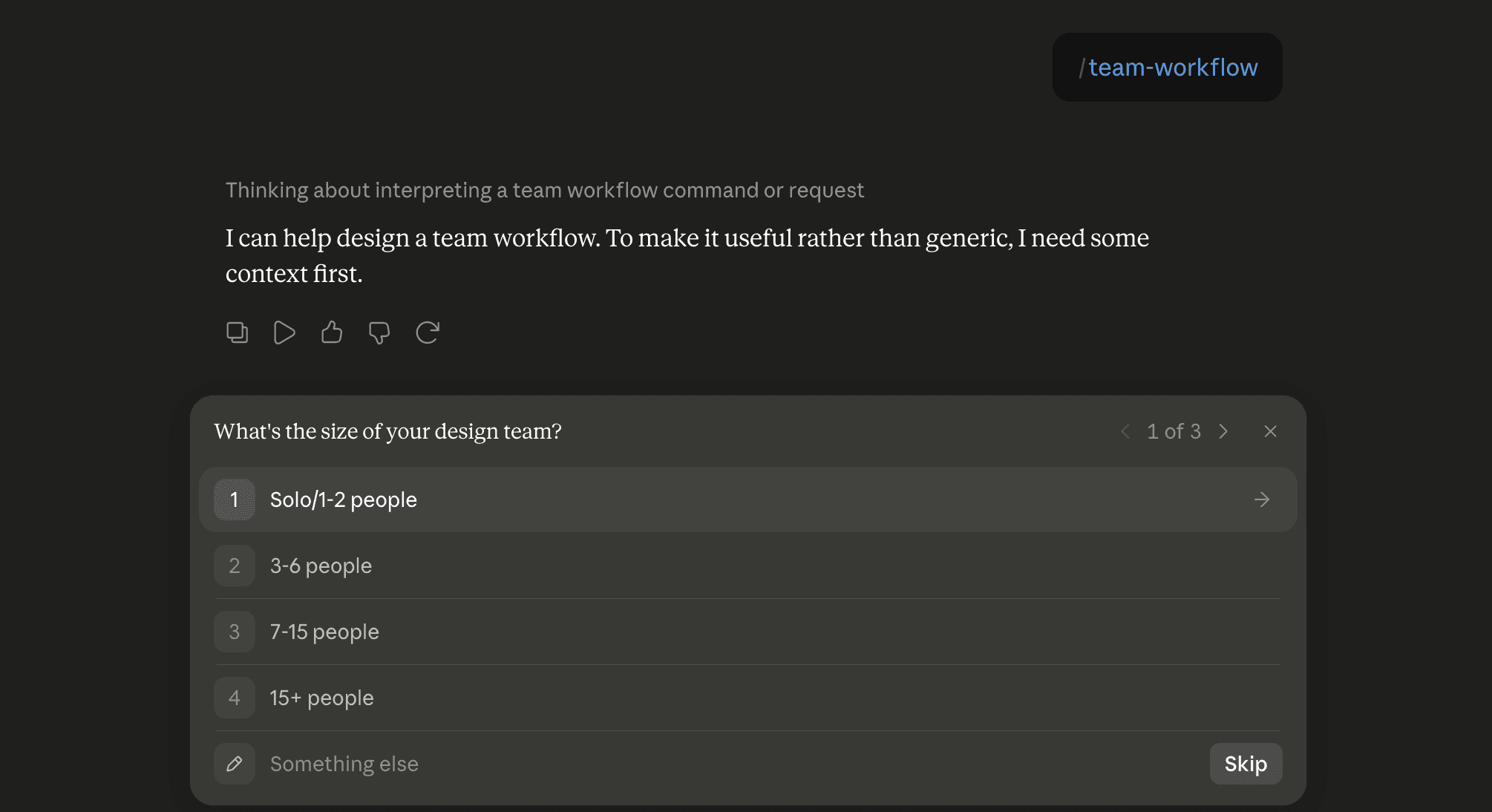 Step 6: Run the team-workflow skill in Claude