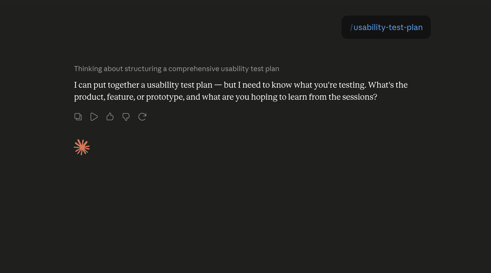 Step 6: Run the usability-test-plan skill in Claude