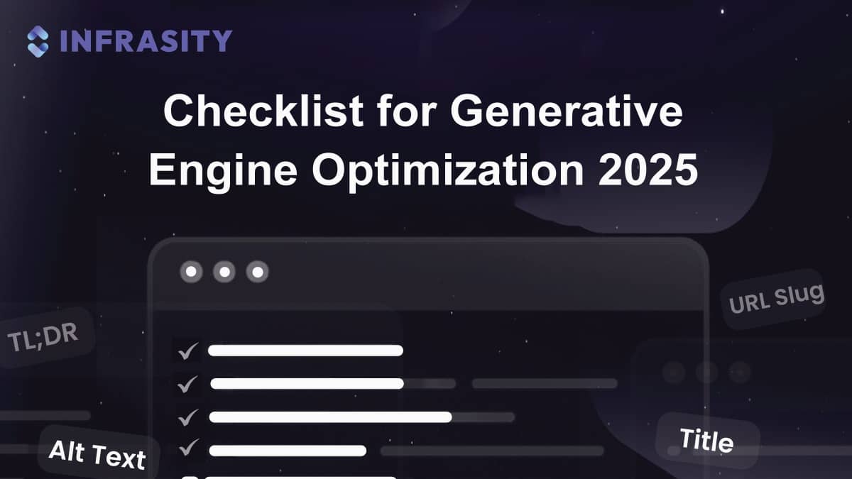 Checklist for Generative Engine Optimization 2026