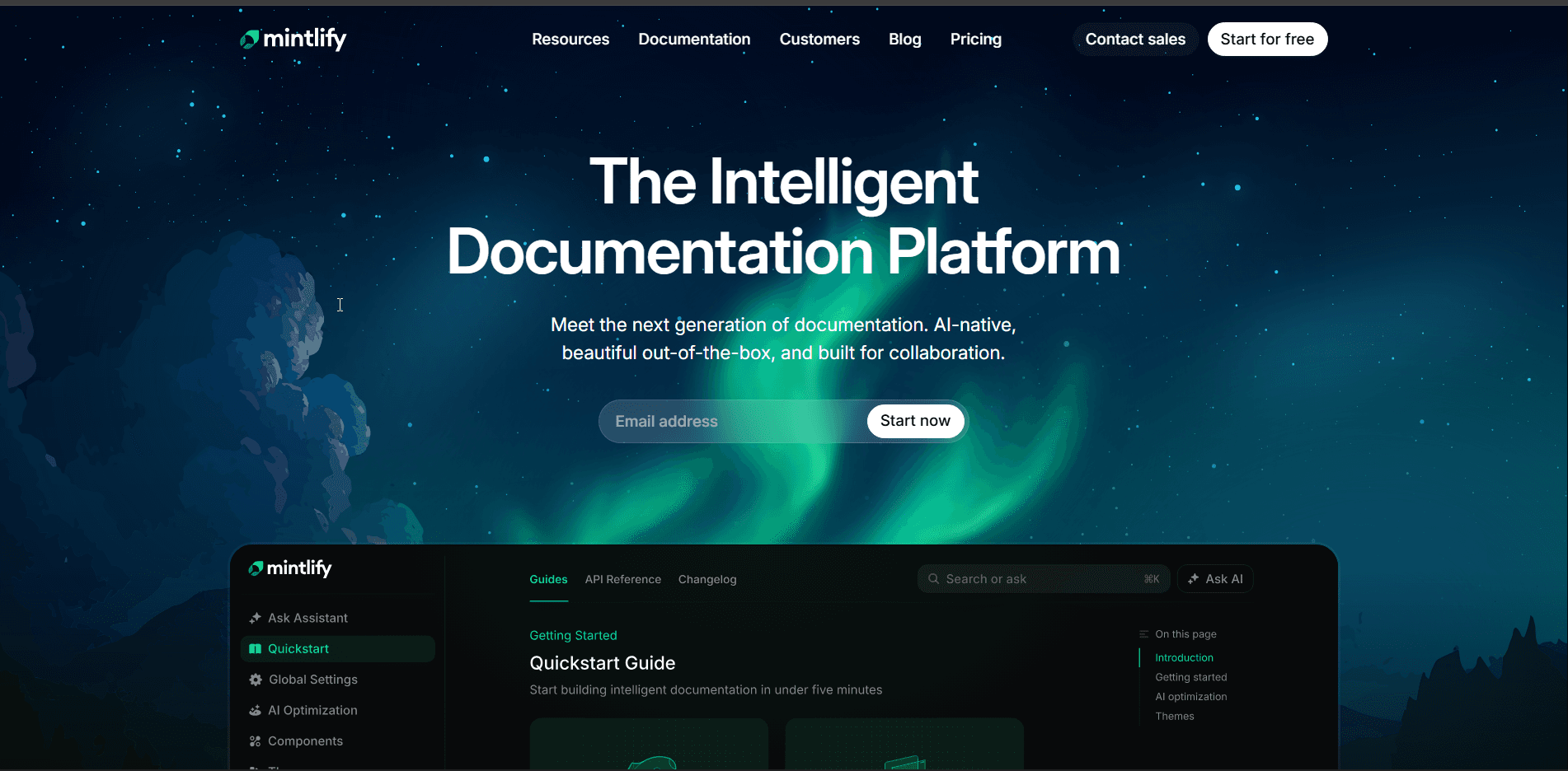 Mintlify interface