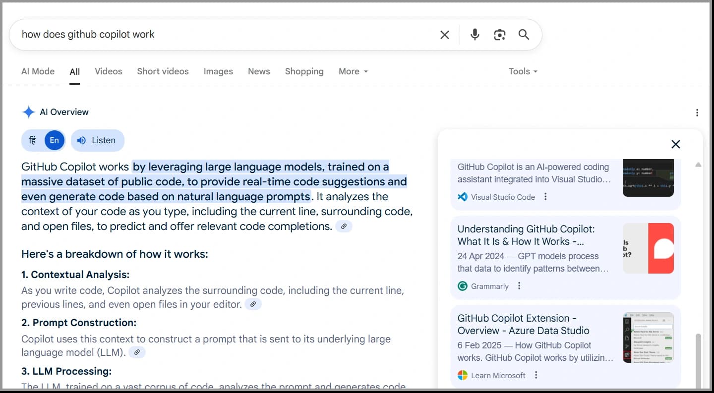 aeo vs seo - aeo content example