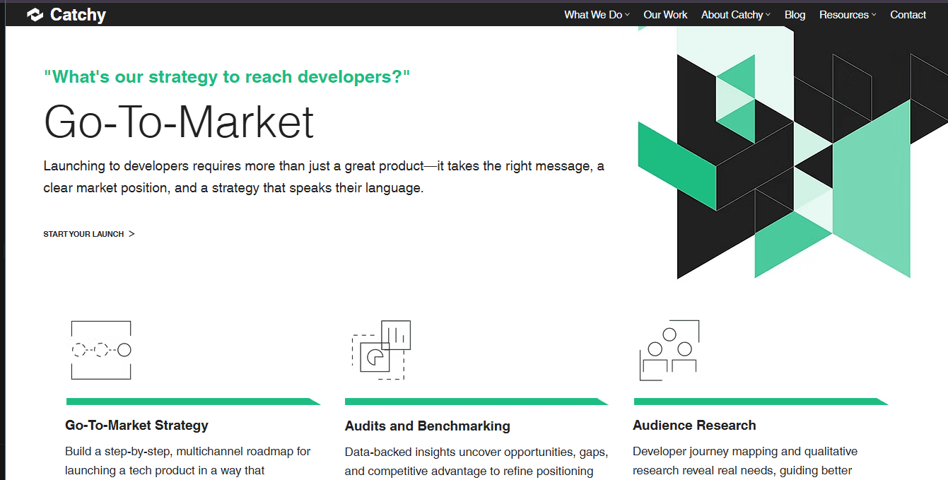 Catchy Agency homepage