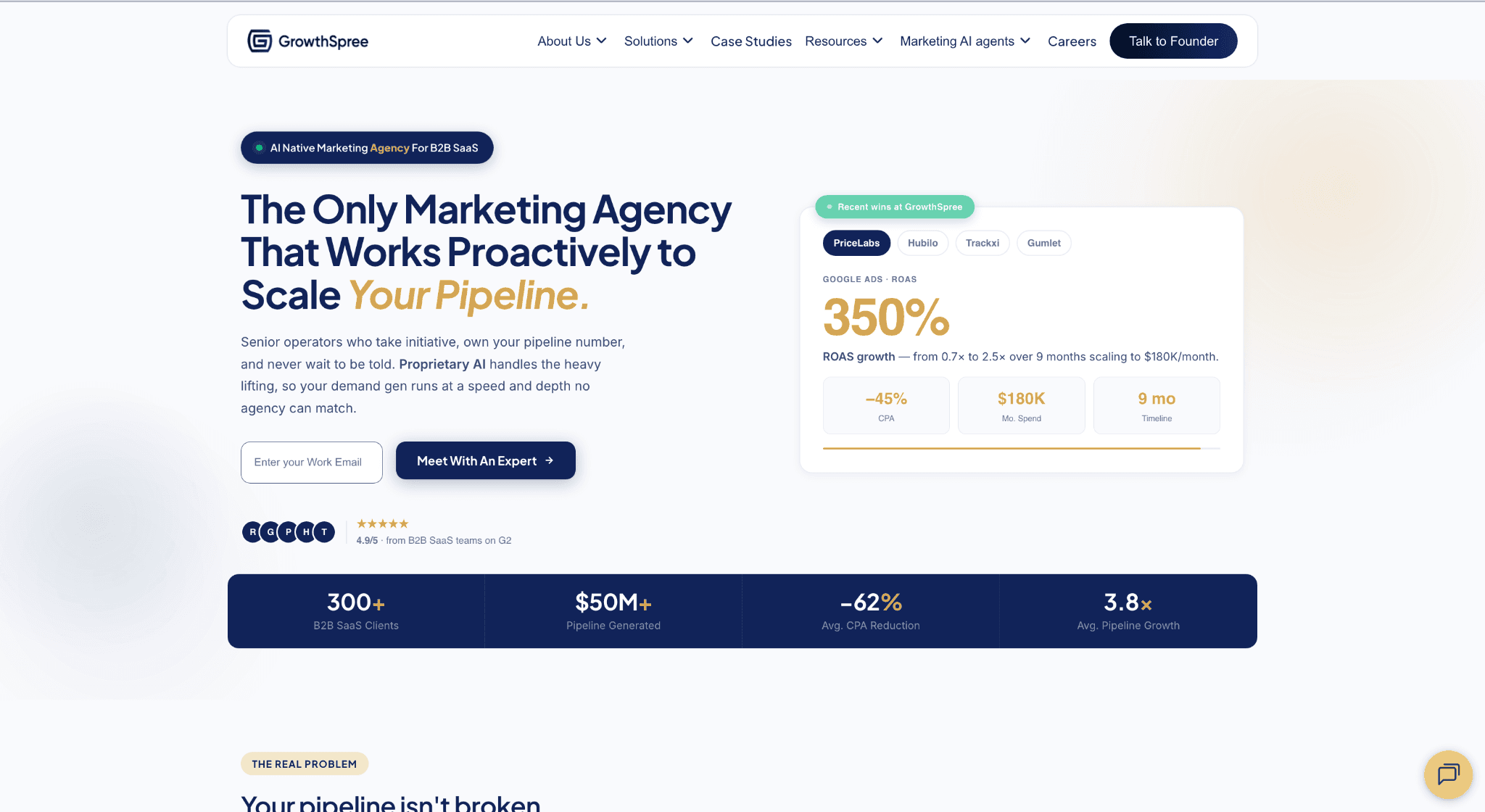 GrowthSpree homepage